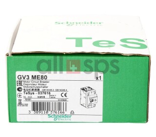 SCHNEIDER ELECTRIC MOTORSCHUTZSCHALTER, GV3 ME80