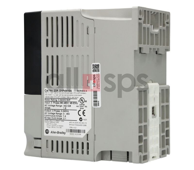 25B-D1P4N104 Power Flex 525 ACドライブ 0.4KW 0.5Hp VFD 25B